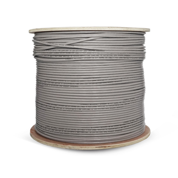 Linkbasic 500m Drum Cat5e Solid Grey UTP Cable