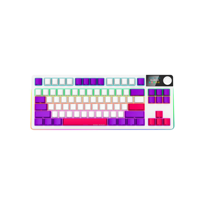 LORGAR KBP70TKLW, Wireless TKL Mechanical Gaming Keyboard Pro, White, EN layout