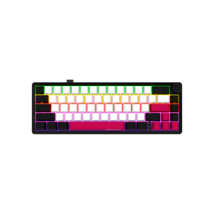 LORGAR KBP70MW, Wireless 65% Mechanical Gaming Keyboard Pro, Black/red, EN layout