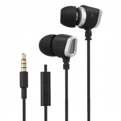 EB290 Stereo Earphones with Mic - Black