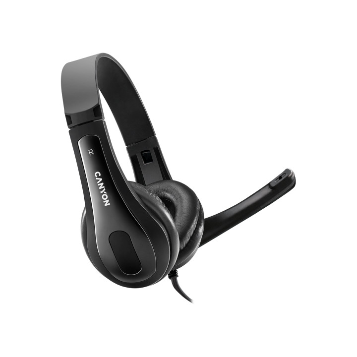 CANYON PC headset CHSU-1 PC Mic USB 2m Black