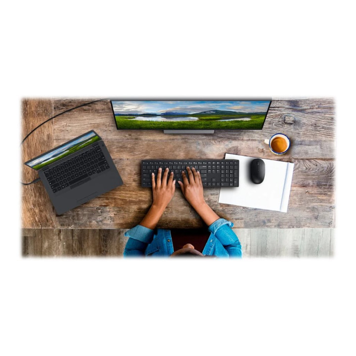 Dell Pro KM5221W Wireless Keyboard and Mouse Combo - US International (QWERTY) - Black