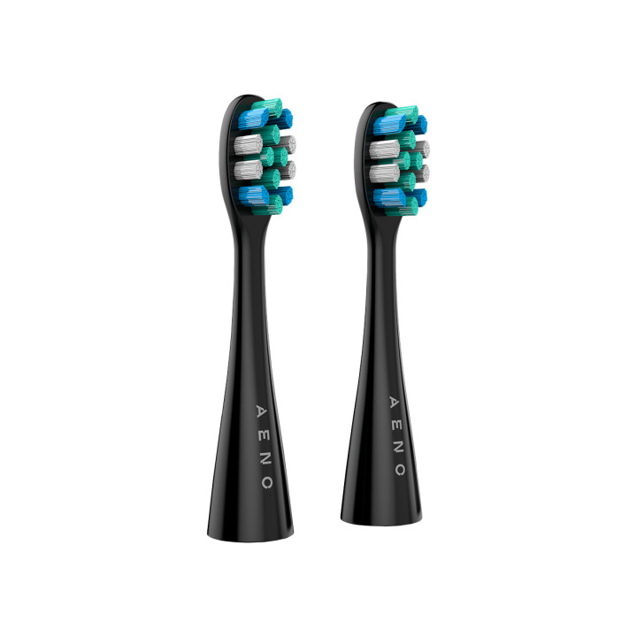 AENO Replacement Toothbrush Heads for DB1S/DB2S, Black, 2 pcs