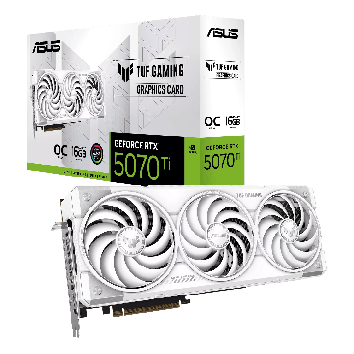 ASUS GeForce RTX 5070Ti TUF GAMING 16GB OC White Graphics Card