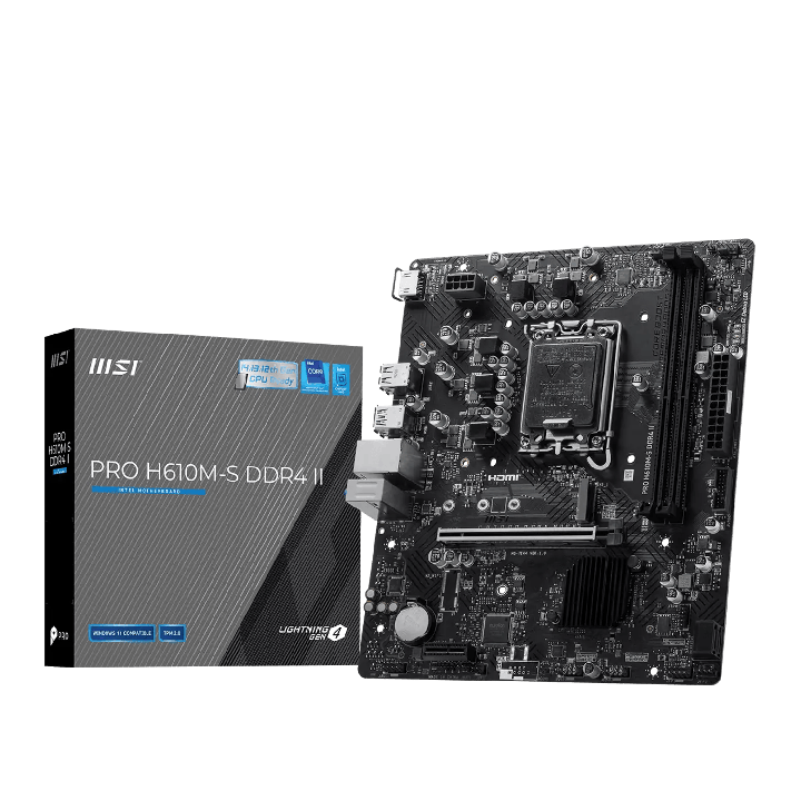 MSI PRO H610M-S DDR4 II LGA1700 M-ATX Motherboard