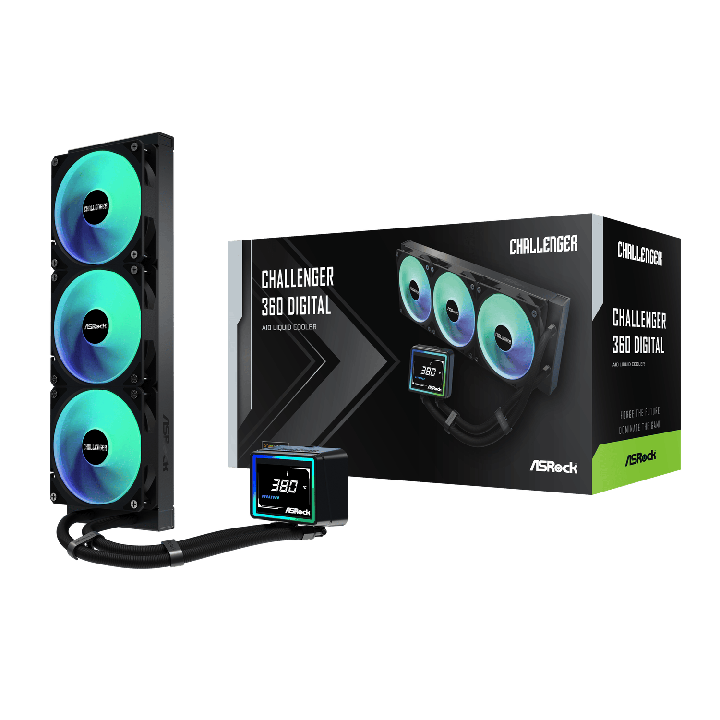 ASRock Challenger 360 Digital AIO Liquid Cooler - Black