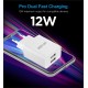 Pro Dual USB U24 12W 2.4A Fast Travel Charger + Micro USB Cable – White