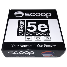 Scoop 100m Box Cat5e Outdoor FTP CCA Cable