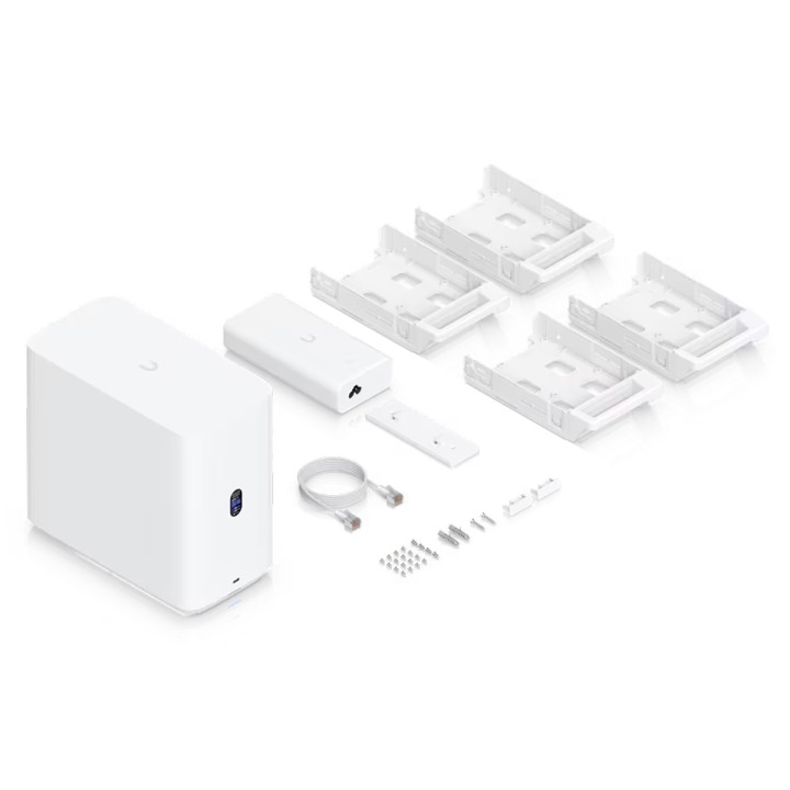 Ubiquiti UniFi White UNAS 2.5Gbps Ethernet 4x 3.5" HDD bays 2x NVMe Slots