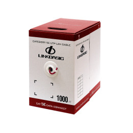 Linkbasic 305m Box Cat5e Solid Red UTP Cable