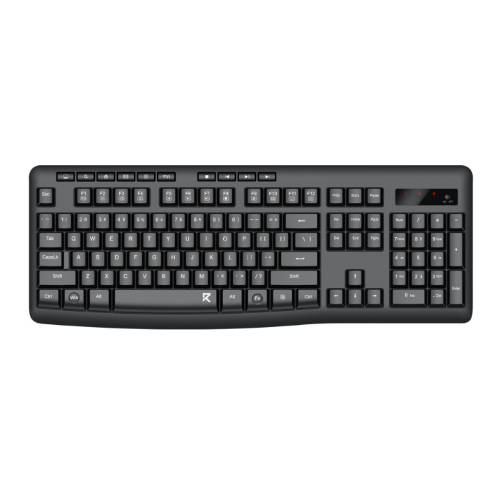 Redragon BK-7367 Full-size Ergonomic Wireless Membrane Office Keyboard - Black