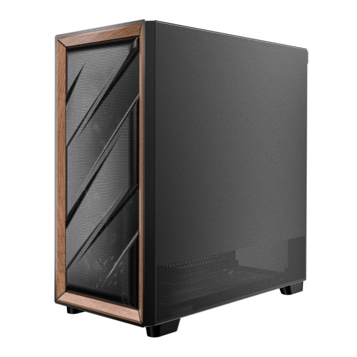 Antec FLUX SE E-ATX | ATX | Micro-ATX | ITX Mid-Tower Gaming Chassis Wood Front Panel- Black