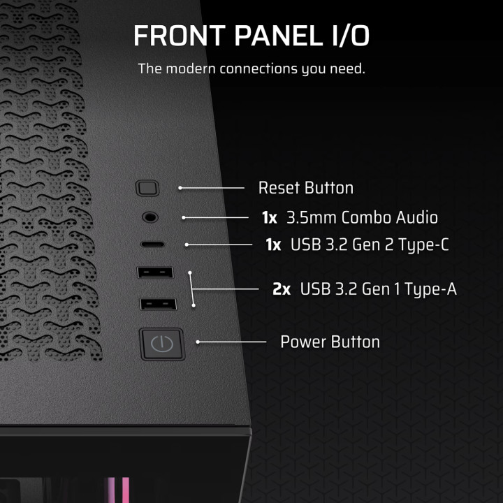 Corsair 3500X RS-R ARGB Mid-Tower PC Case - Black