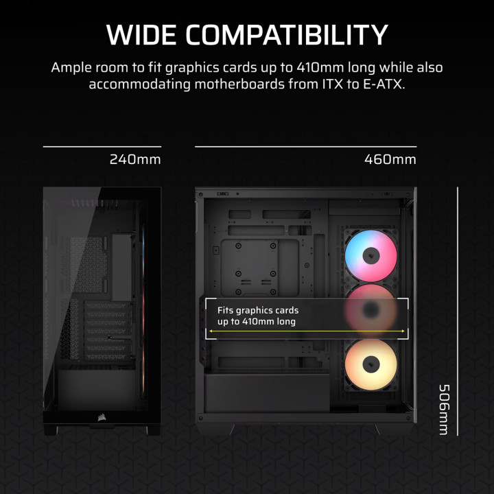 Corsair 3500X RS-R ARGB Mid-Tower PC Case - Black