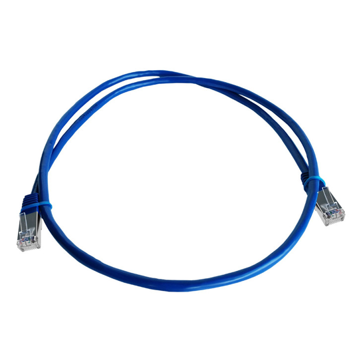 Linkbasic 1 Metre FTP Cat5e Flylead Blue