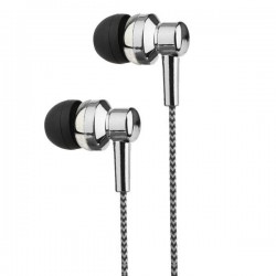 EB250 Stereo Earphones with Mic – Silver