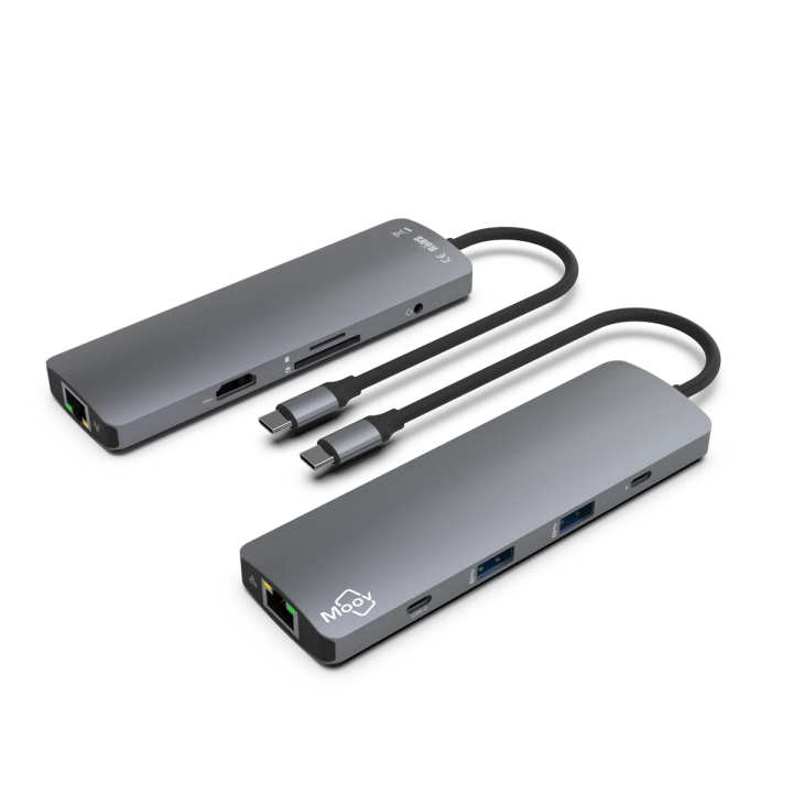 9 in 1 Multiport Hub Space Grey