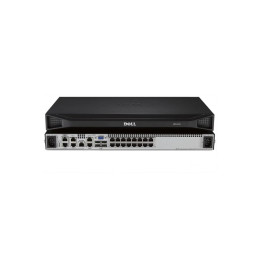 Dell DMPU2016-G01 16-port remote KVM switch with 2 remote users 1 local user dual power supply