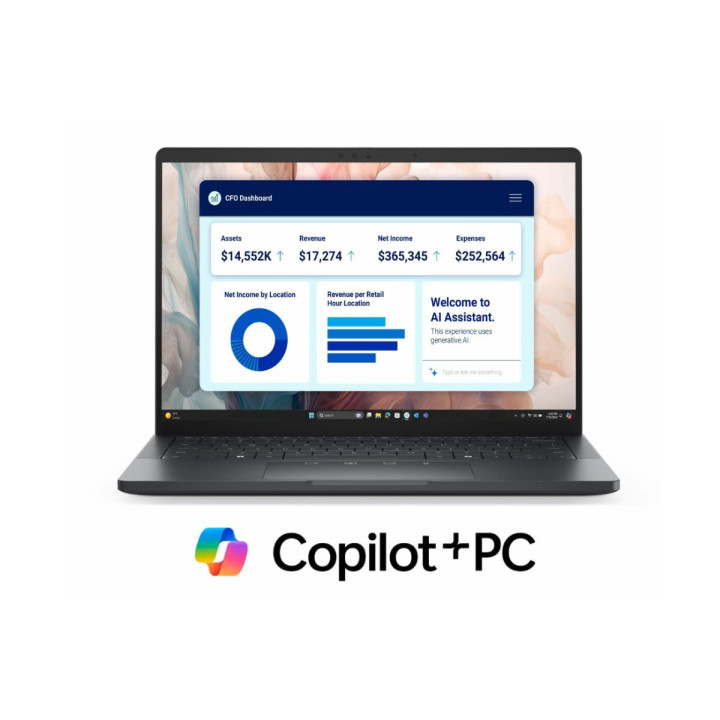 Dell Pro 14 Premium Laptop - Intel Core Ultra 7 266V - 16GB RAM - 512GB SSD - Copilot+ PC - Windows 11 Pro - 14" FHD+