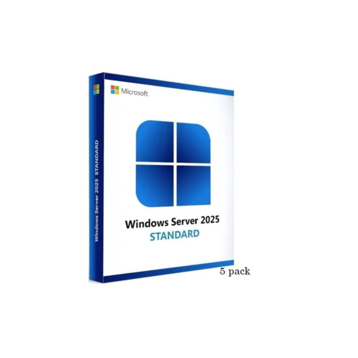 5-pack of Windows Server 2025/2022 User CALs (STD or DC), Cus Kit