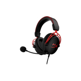 HyperX Cloud Alpha Gaming Headset Black/Red | Dual Chamber Drivers | Detachable Mic