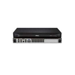 Dell DMPU2016-G01 16-port remote KVM switch with 2 remote users 1 local user dual power supply