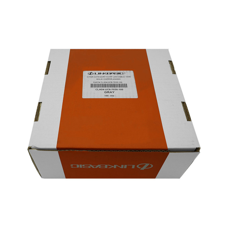 Linkbasic 100m Box Cat6 Solid Grey UTP Cable